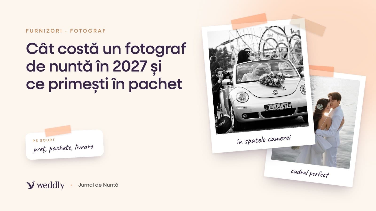 Copertă: Cât costă un fotograf de nuntă în 2027 și ce primești în pachet