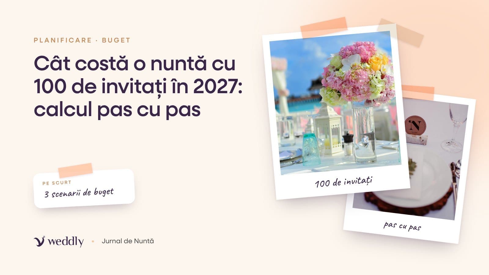 Copertă: Cât costă o nuntă cu 100 de invitați în 2027: calcul pas cu pas