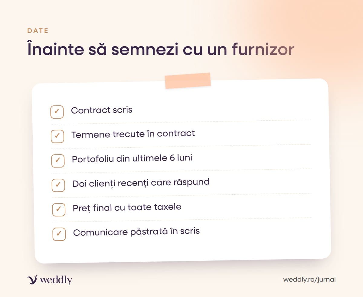 Înainte să semnezi cu un furnizor