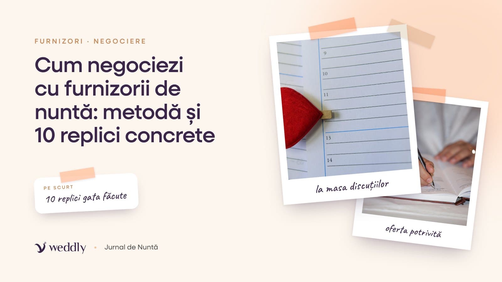 Copertă: Cum negociezi cu furnizorii de nuntă: metodă și 10 replici concrete