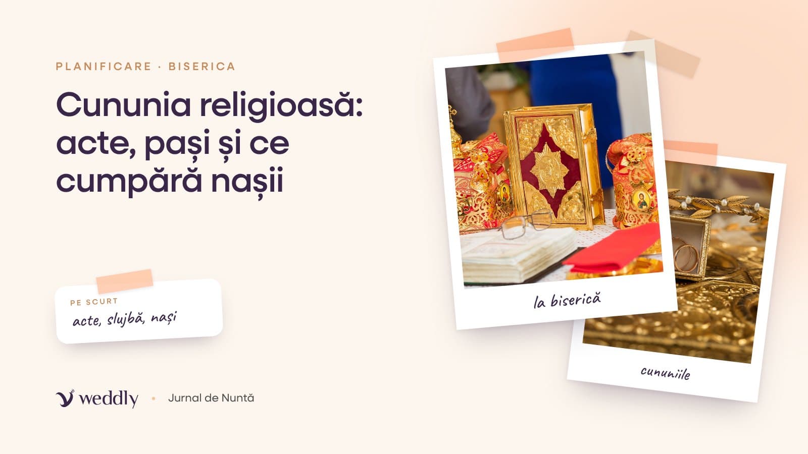 Copertă: Cununia religioasă: acte, pași și ce cumpără nașii