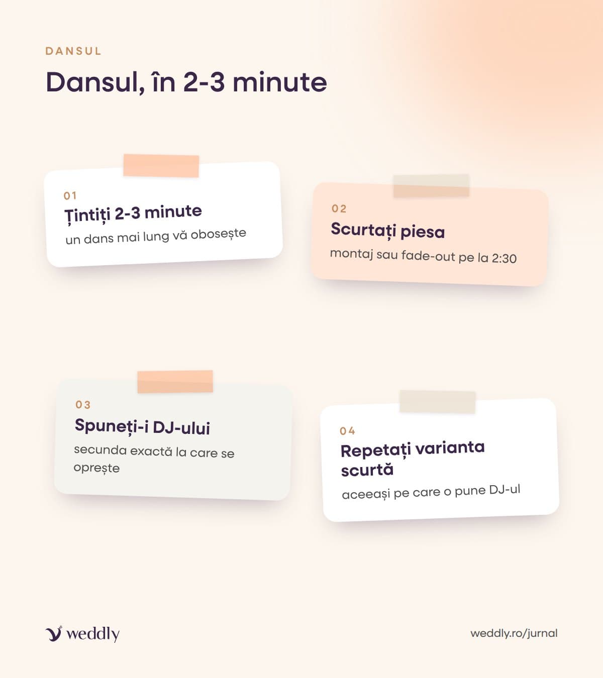 Dansul, în 2-3 minute