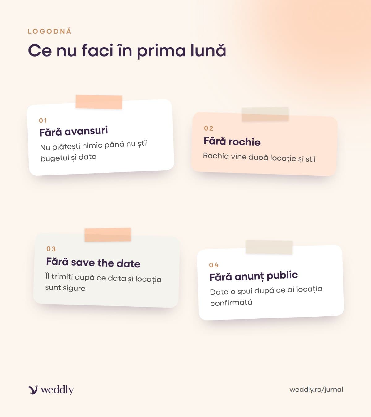 Ce nu faci în prima lună