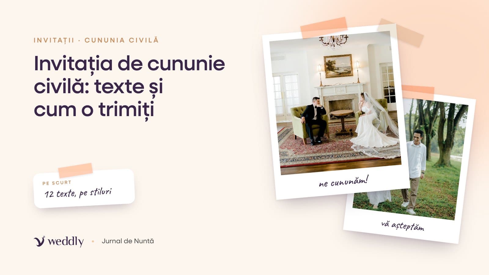 Copertă: Invitația de cununie civilă: texte și cum o trimiți