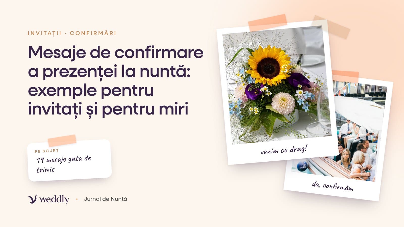 Copertă: Mesaje de confirmare a prezenței la nuntă: exemple pentru invitați și pentru miri
