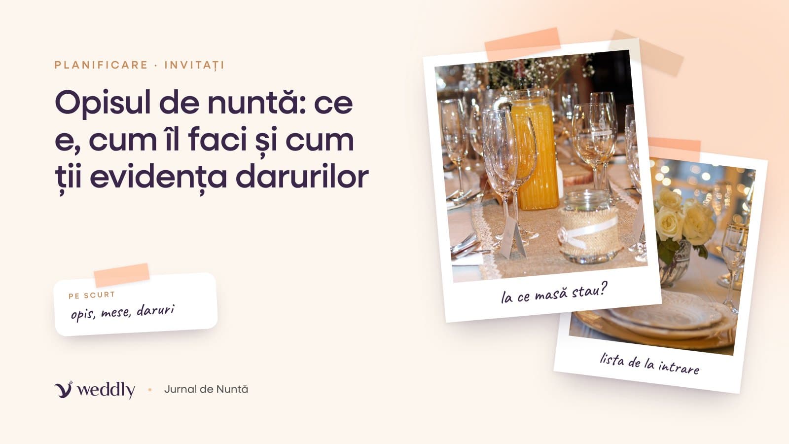 Copertă: Opisul de nuntă: ce e, cum îl faci și cum ții evidența darurilor