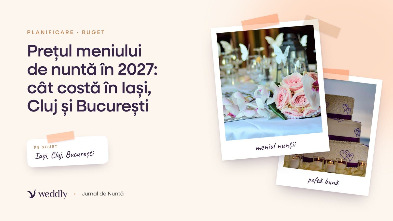 Copertă: Prețul meniului de nuntă în 2027: cât costă în Iași, Cluj și București