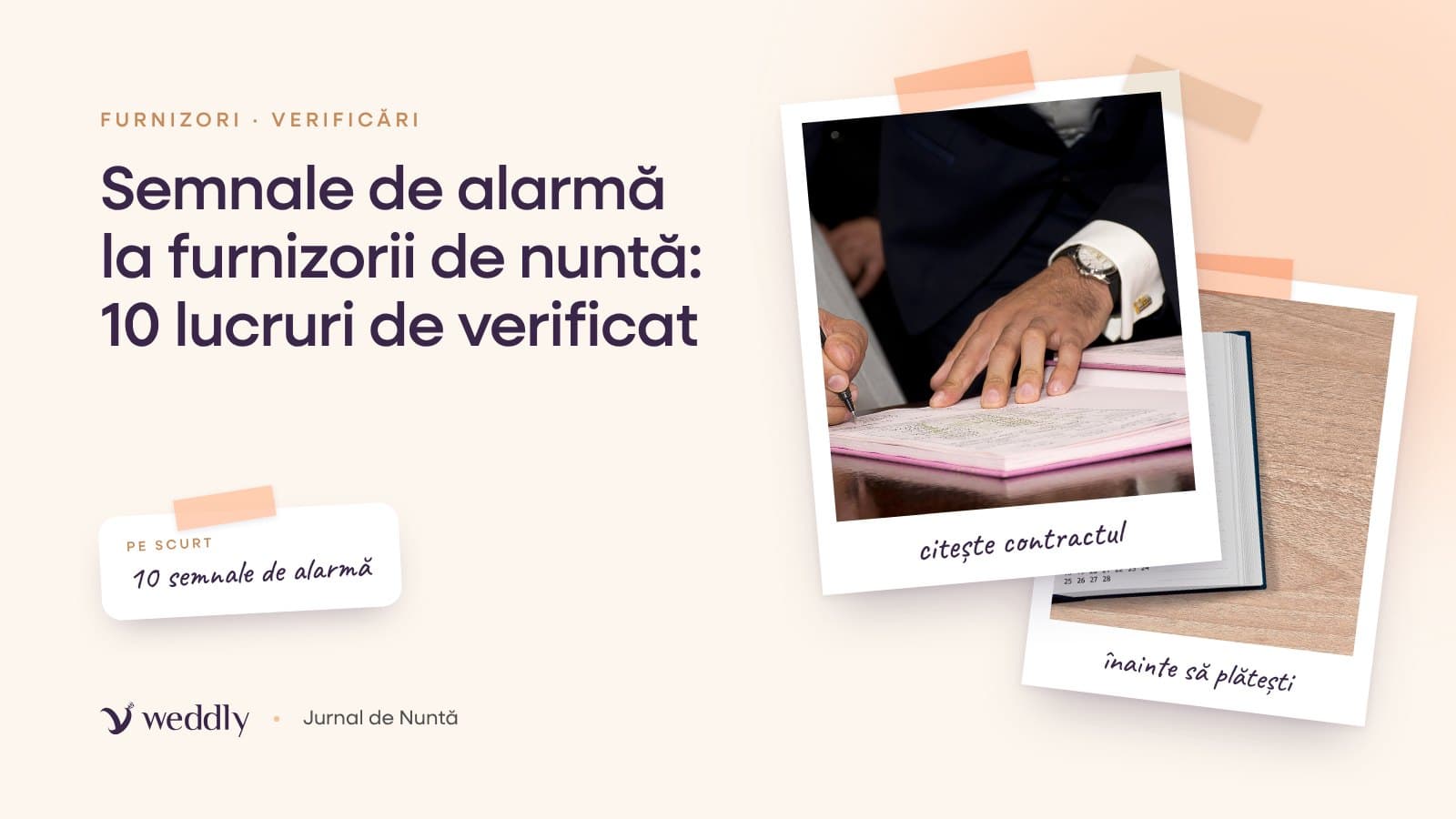 Copertă: Semnale de alarmă la furnizorii de nuntă: 10 lucruri de verificat