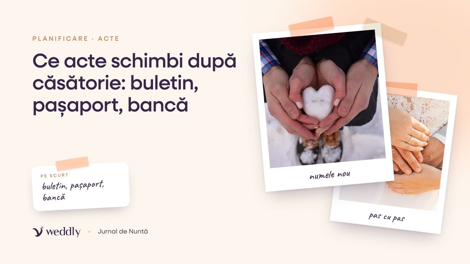 Copertă: Ce acte schimbi după căsătorie: buletin, pașaport, bancă