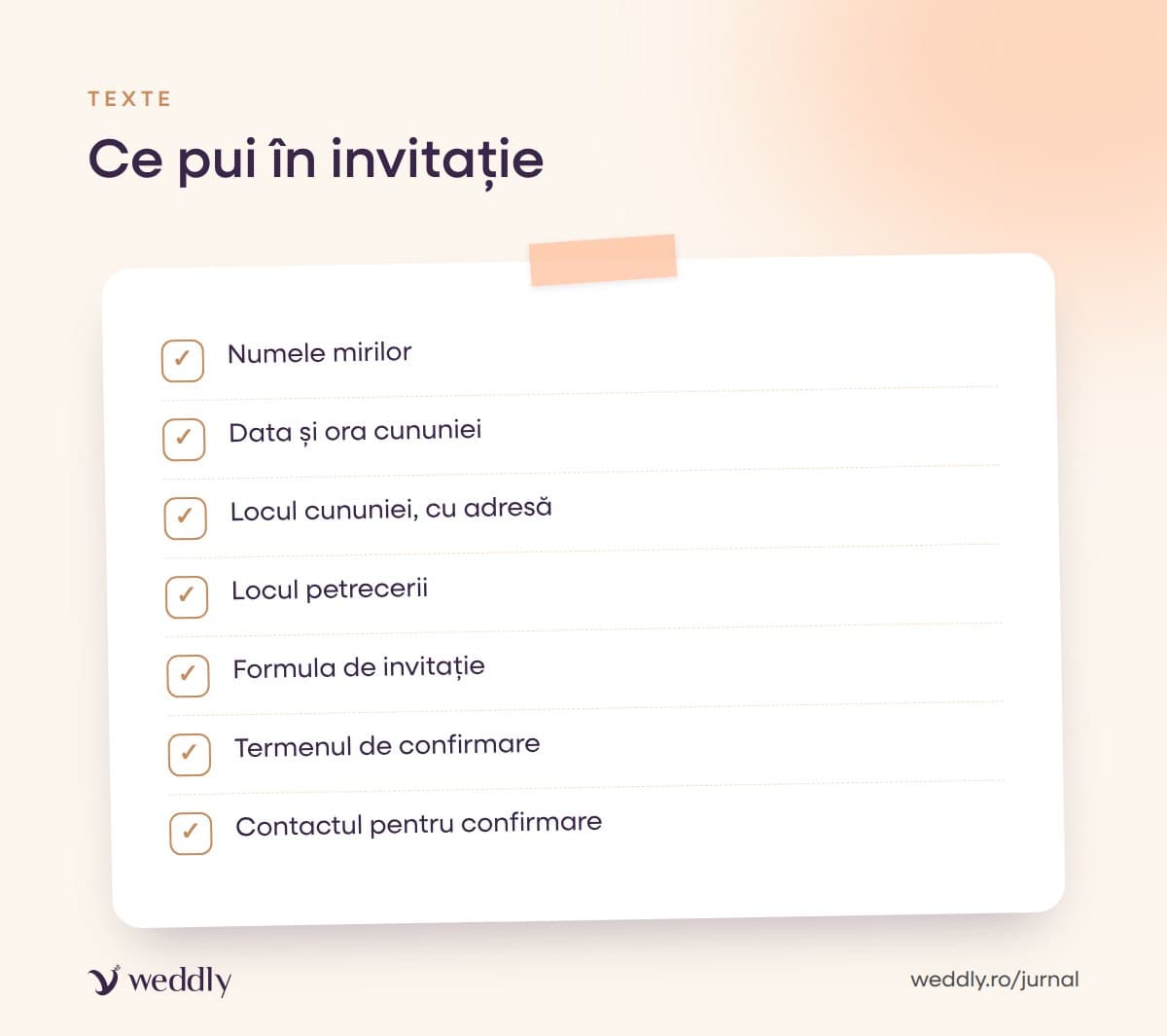 Ce pui în invitație