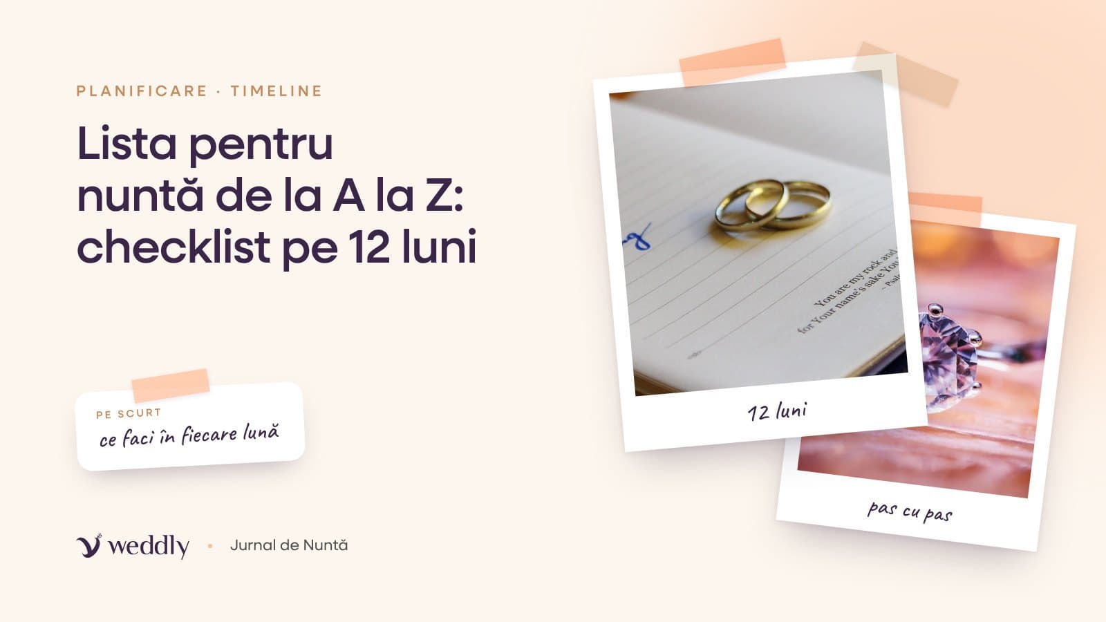 Copertă: Lista pentru nuntă de la A la Z: checklist pe 12 luni