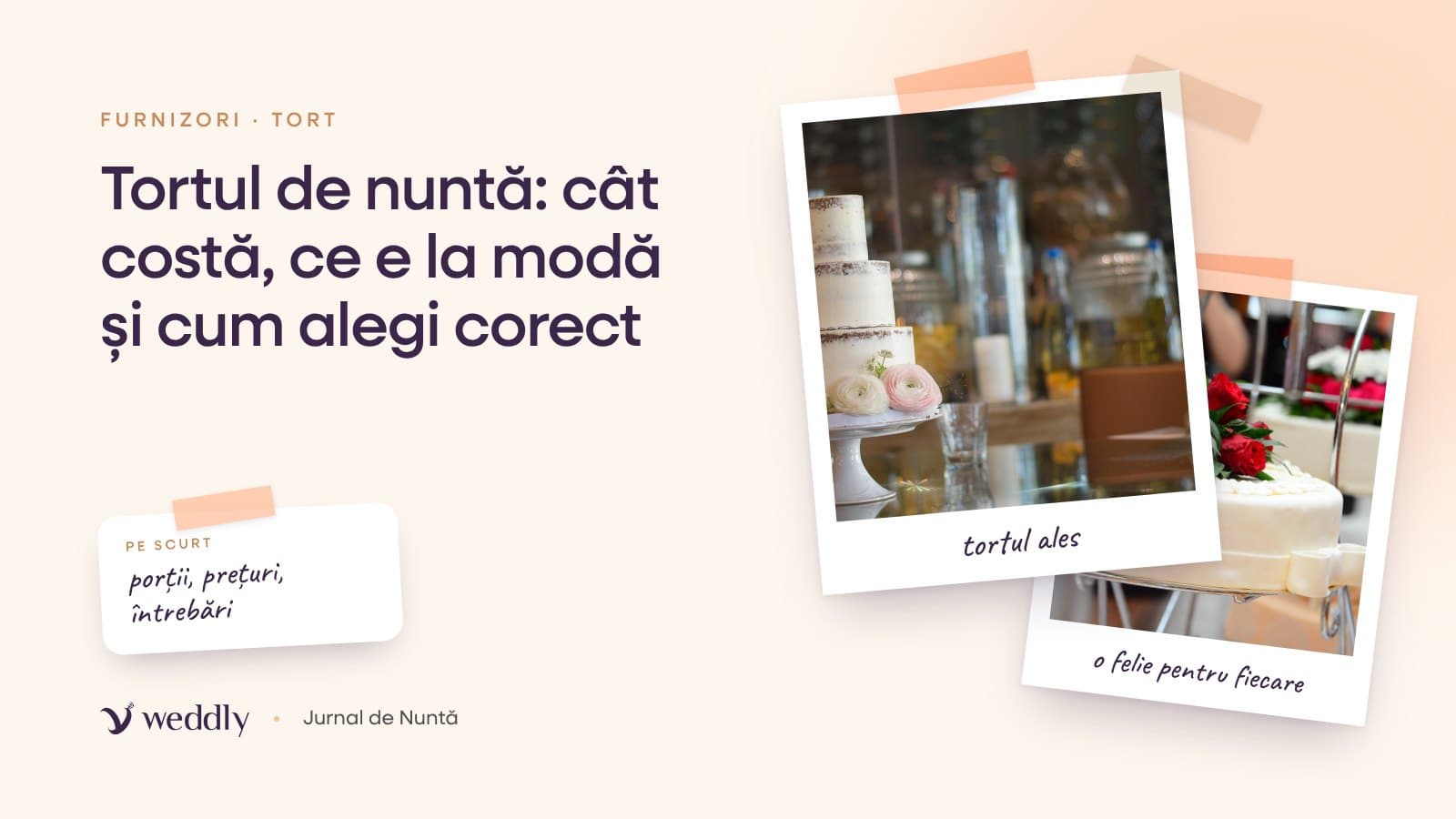 Copertă: Tortul de nuntă: cât costă, ce e la modă și cum alegi corect
